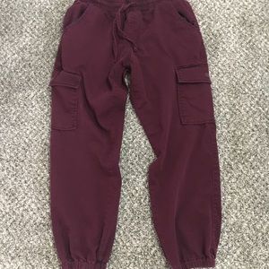 Red Cargo Joggers